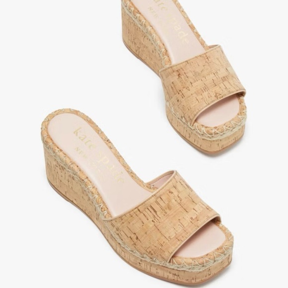 Kate Spade Cork Platform Slides